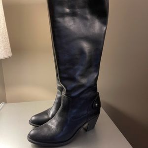 Frye Jackie zip tall black boots, never worn, sz 8